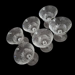 RCR Royal Crystal Rock Italy Lead Crystal Dessert Champagne Coupes Set of 6